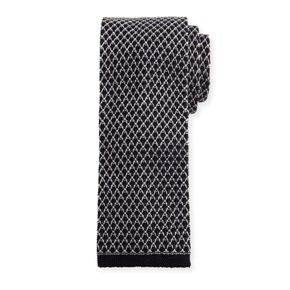 Tom Ford Blue Knit Tie Silk-Blend